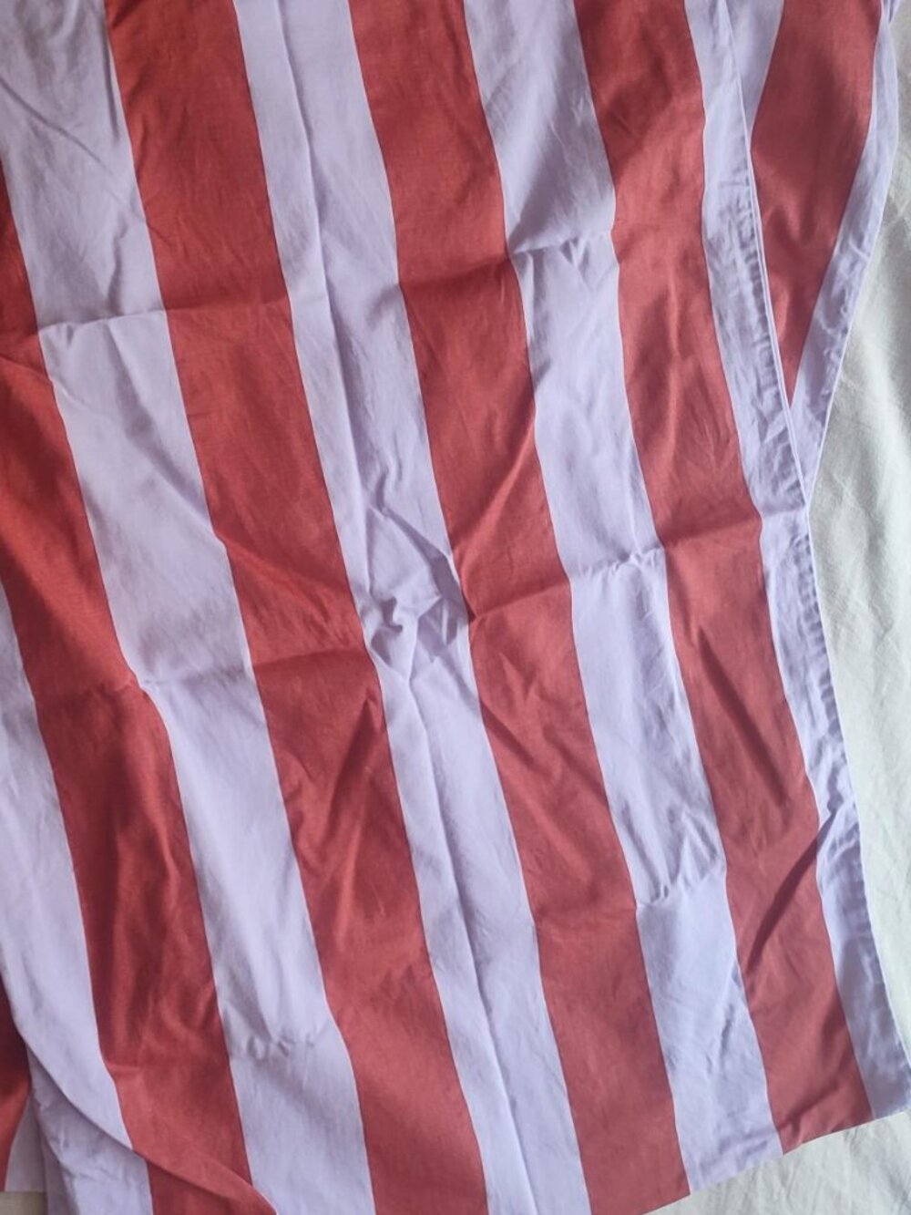 HOMMEY Standard Size 100% Organic Cotton Pillowcases Grapefruit Stripes